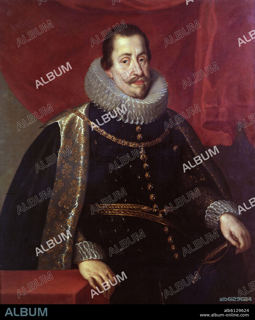 JUSTUS SUSTERMANS (1597-1681). EL EMPERADOR FERNANDO II (1578/1639) - SIGLO XVII - O/L -111x96 - NP 1962 - BARROCO FLAMENCO.