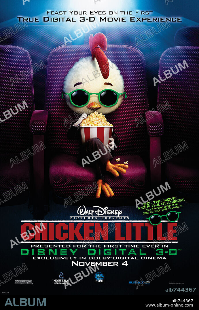 Affiche de CHICKEN LITTLE, 2005, réalisé par MARK DINDAL. Copyright WALT DISNEY PICTURES.
