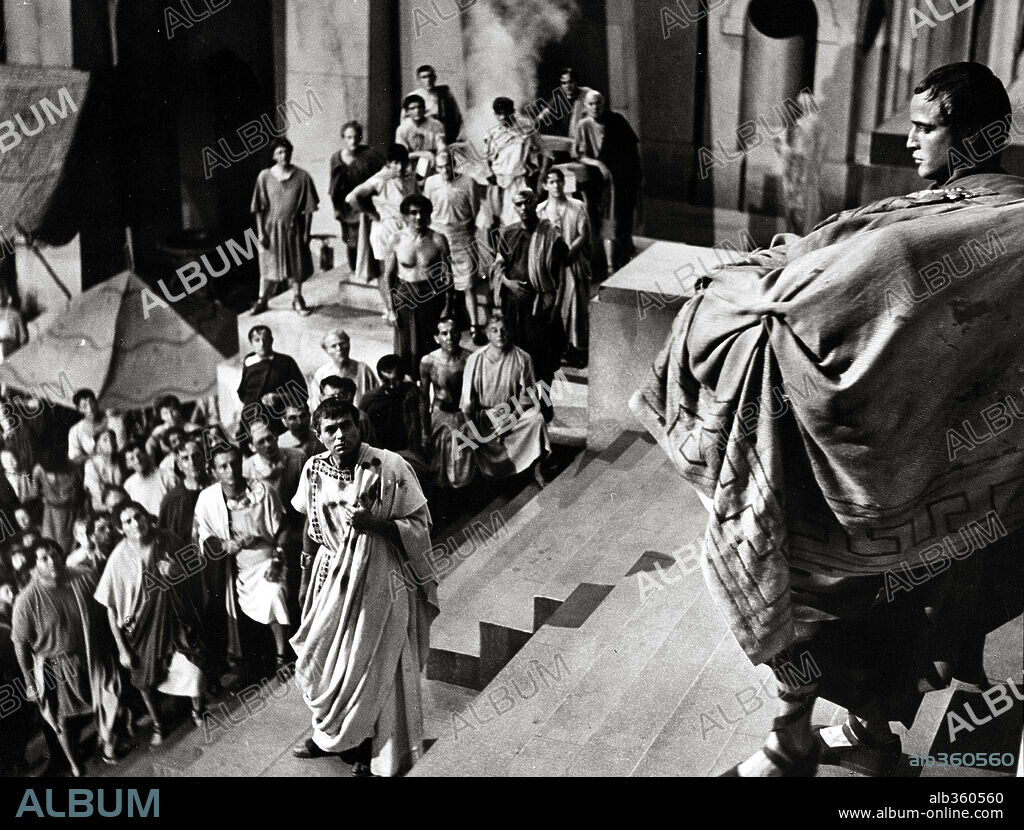 ANTONIUS (MARCUS ANTONIUS) und MARLON BRANDO. MARLON BRANDO in JULIUS CAESAR, 1953, unter der Regie von JOSEPH L. MANKIEWICZ. Copyright M.G.M.
