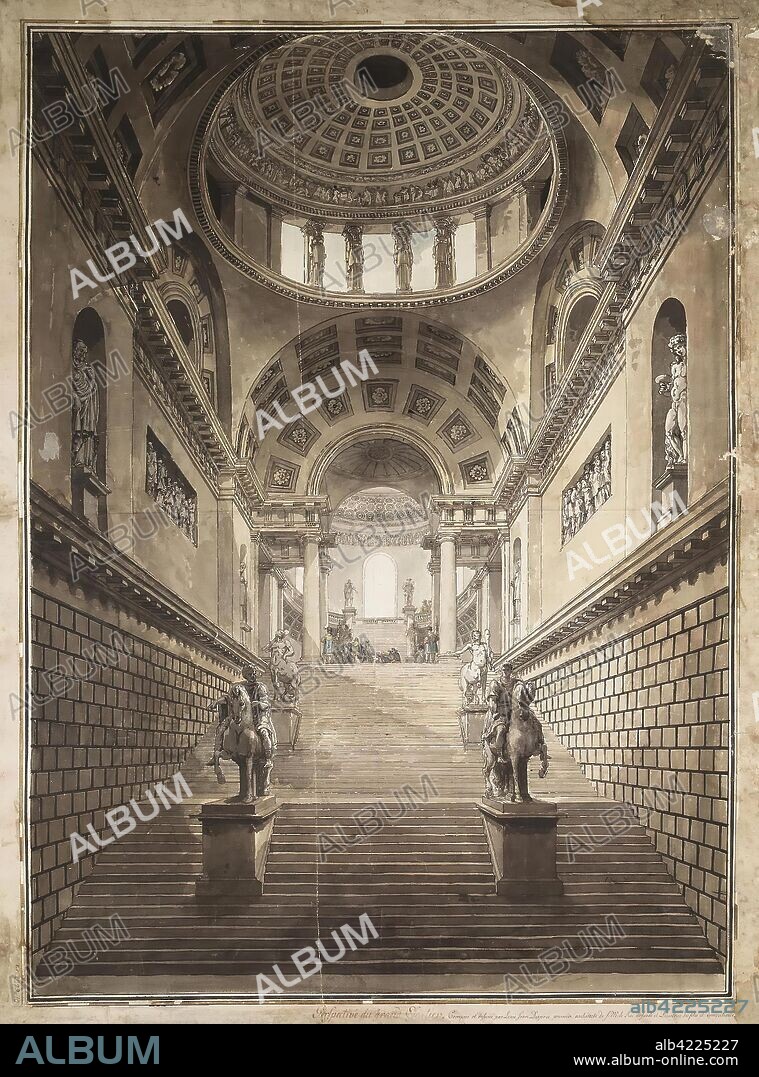 LOUIS JEAN DESPREZ. '"The Project for the Count Sheremetev's Palace in Kitai-Town in Moscow"'. Russia, 1790s. Dimensions: 12,6x95,5 cm.