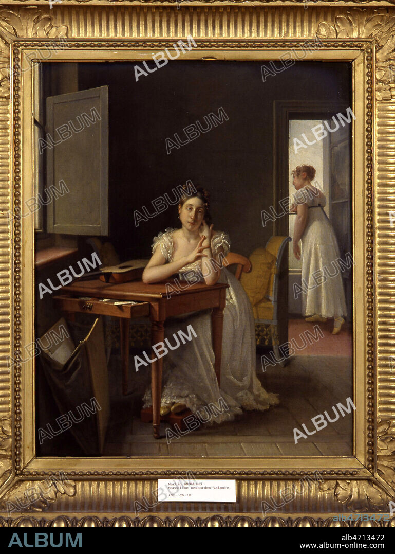 Portrait de 'Marceline DESBORDES-VALMORE (1786-1859) poetesse'. Peinture de Martin DROLLING. Credit: Cheuva / KHARBINE-TAPABOR.