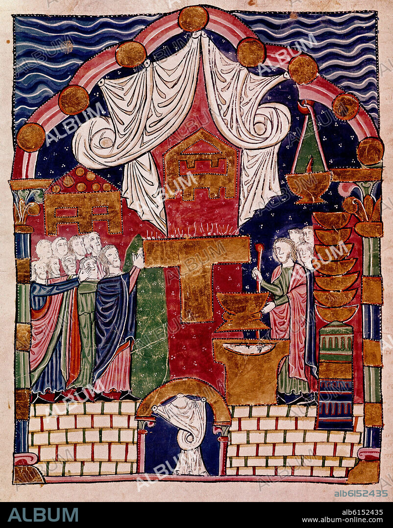 BIBLIA DE SAN MILLAN DE LA COGOLLA - XIII - ARCA DE LA ALIANZA - CONSAGRACION DEL TABERNACULO MS 2-T 1-58V.