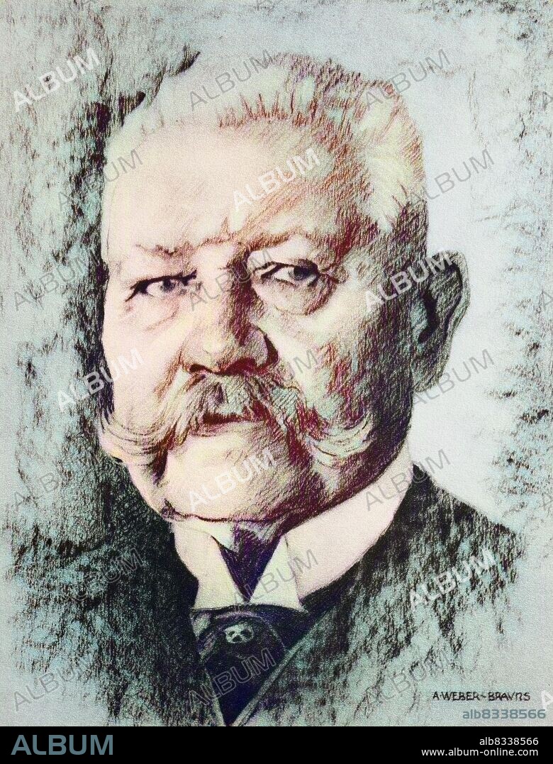 Paul Ludwig Hans Anton von Beneckendorff und von Hindenburg, 1847-1934, was a Generalfeldmarschall, Field Marshal, and statesman who commanded the German military during the second half of World War I before later being elected President of the Weimar Republic in 1925 / Paul Ludwig Hans Anton von Beneckendorff und von Hindenburg, 1847-1934, war ein Generalfeldmarschall, Feldmarschall und Staatsmann, der in der zweiten H§lfte des Ersten Weltkriegs das deutsche Milit§r kommandierte, bevor er 1925 zum Pr§sidenten der Weimarer Republik gew§hlt wurde, Historisch, digital improved reproduction of an original from the 19th century / digitale Reproduktion einer Originalvorlage aus dem 19. Jahrhundert.