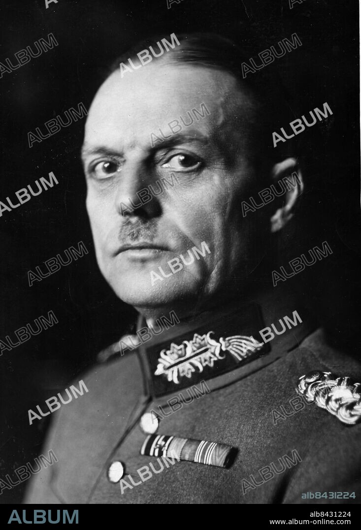 ARKIV 1945. Gerd von Rundstedt (1875-1953), tysk militär, generalfältmarsalk 1940. En av arkitekterna bakom den framgångsrika tyska krigföringen 1939-1941.. Foto: Text & Bilder / SVT / Kod: 5600.