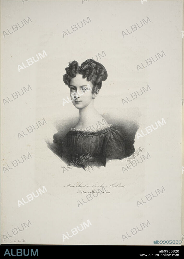 HENRI GREVEDON. Marie Christine Caroline d'Orléans, Mademoiselle de Valois, 1825.