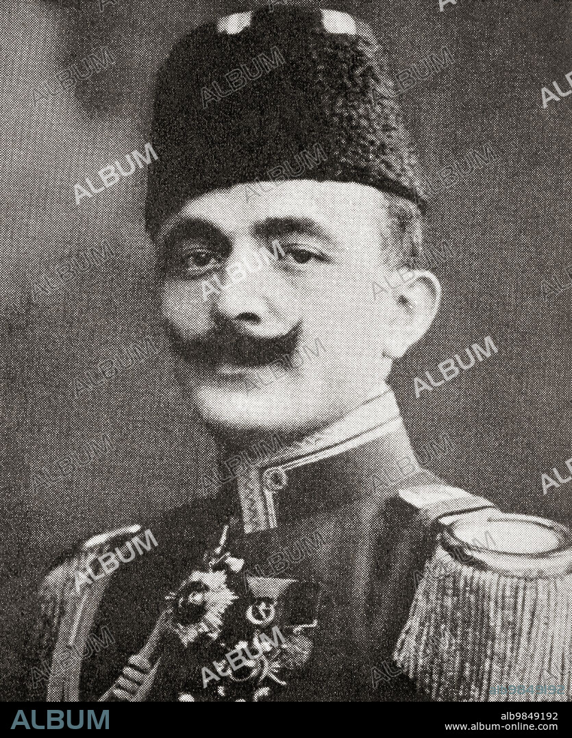 Ismail Enver Pasha, 1881 Ã¢â‚¬â€œ 1922. Ottoman military officer and a leader of the 1908 Young Turk Revolution. From Hutchinson's History of the Nations, published 1915.