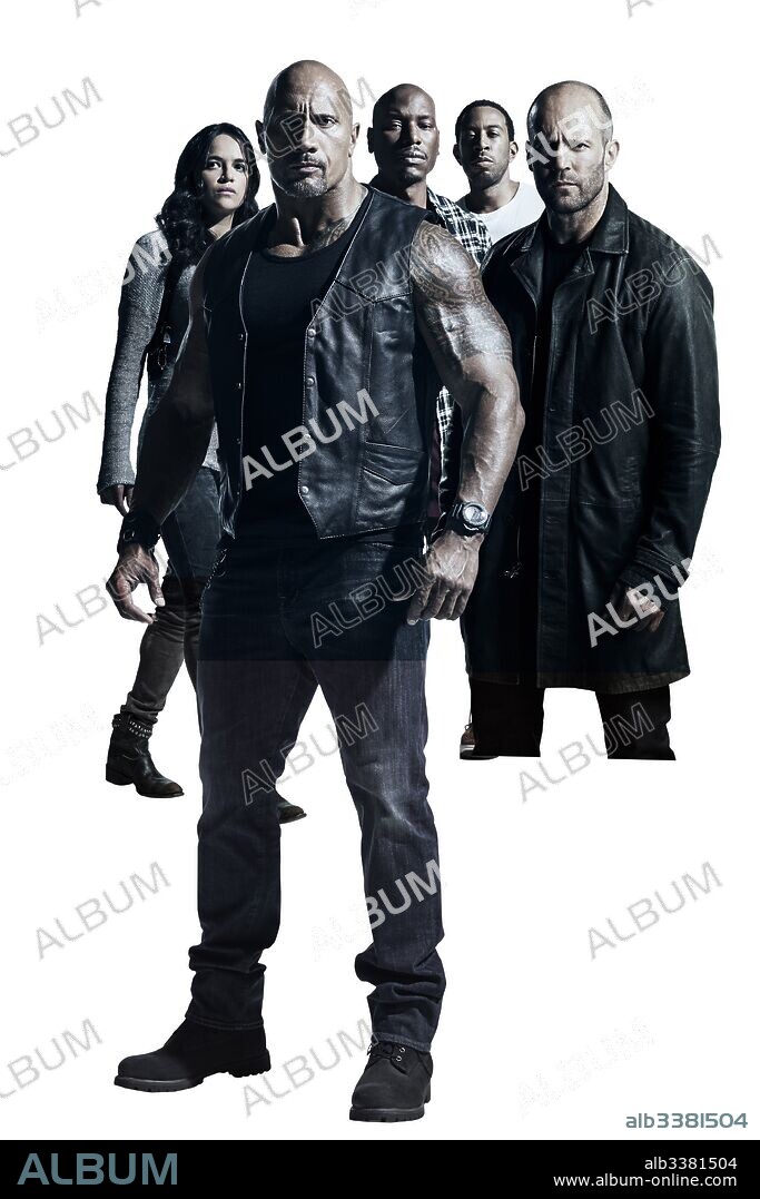 CHRIS "LUDACRIS" BRIDGES, TYRESE GIBSON, MICHELLE RODRIGUEZ und JASON STATHAM. JASON STATHAM, LUDACRIS, MICHELLE RODRIGUEZ und TYRESE GIBSON in FAST & FURIOUS 8, 2017, unter der Regie von F. GARY GRAY. Copyright ITACA FILMS/ONE RACE FILMS/ORIGINAL FILM.