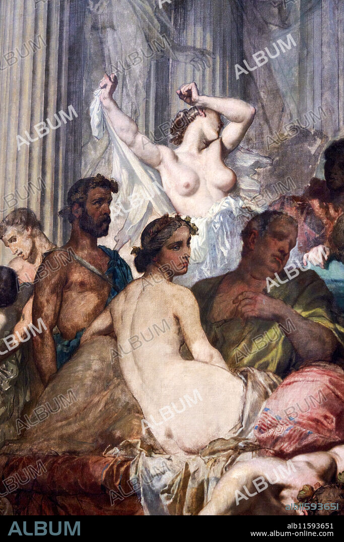 Thomas Couture (Senlis 1815 - Villiers-le-Bel 1879), Romains de la décadence dit aussi L'Orgie romaine, 1847, Musée d'Orsay, Paris, France.