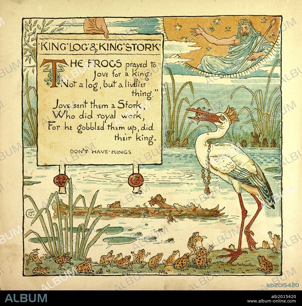 KING LOG AND KING'S STORK.