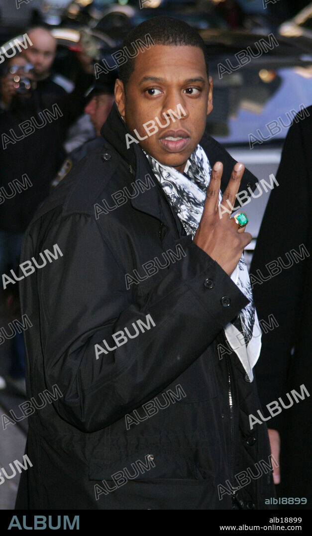 JAY Z. Oct 29, 2007 - New York, NY, USA -Hip hop artist JAY-Z at his appearance on 'The Late Show: With David Letterman' held at the Ed Sullivan Theater. 29/10/2007