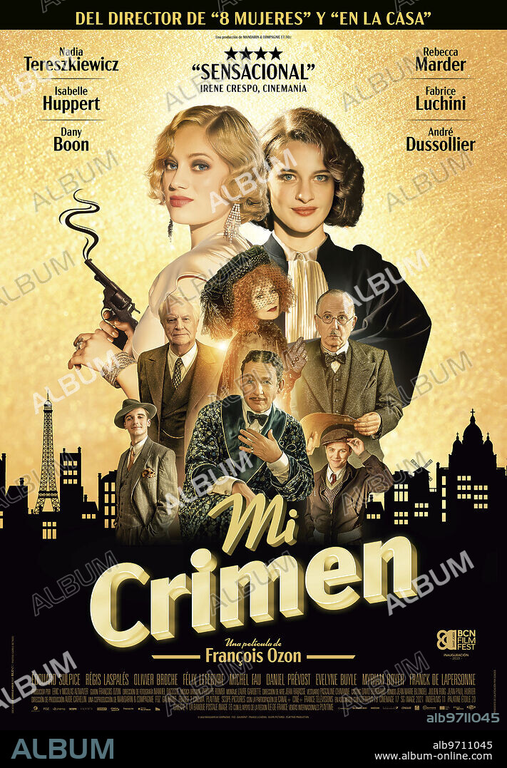 Poster de MI CRIMEN, 2023 (MON CRIME), dirigida por FRANÇOIS OZON. Copyright MANDARIN CINEMA.