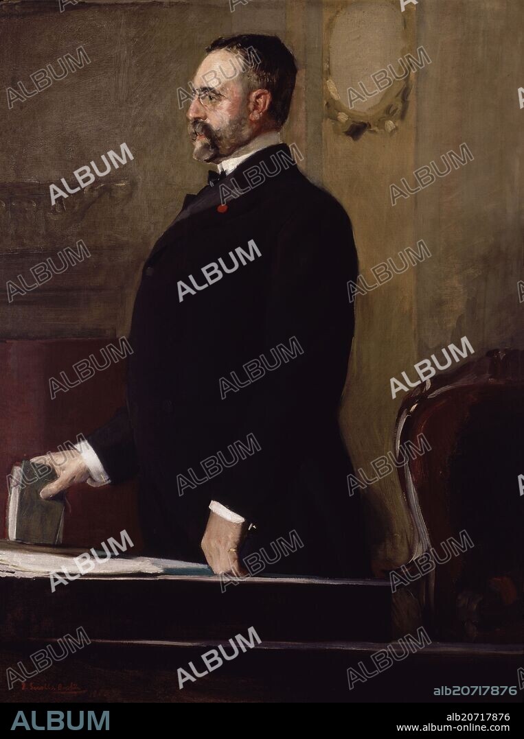 JOAQUIN SOROLLA. GALERIA DE RETRATOS - JOSE CANALEJAS Y MENDEZ - 1906 - O/L - 130 x 97 cm.