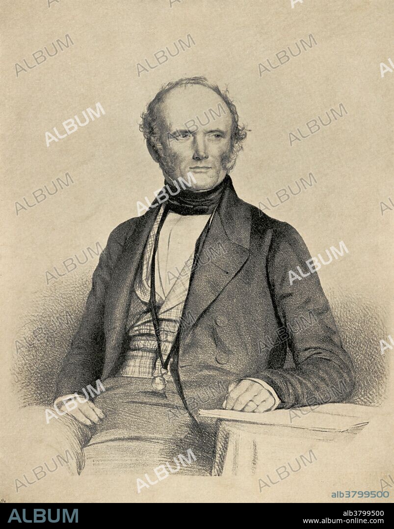 Charles Lyell (November 14, 1797 - February 22, 1875) was a Scottish geologist. Lyell at first embarked on a legal career, but his interests in geology led to his appointment as secretary of the Geological Society in 1823. In 1830-33 he published his three-volume masterpiece, Principles of Geology. In it, he provided proof to support the principle of Uniformitarianism stated by James Hutton. This principle stated that rocks and geological formations are the result of ordinary slow processes such as erosion and not a past catastrophe. A friend of Darwin, Lyell wrote The Antiquity of Man (1863), but himself denied that evolution could be applied to humans. He was knighted in 1848. He died in 1875, at the age of 77, as he was revising the twelfth edition of Principles. He is buried in Westminster Abbey.