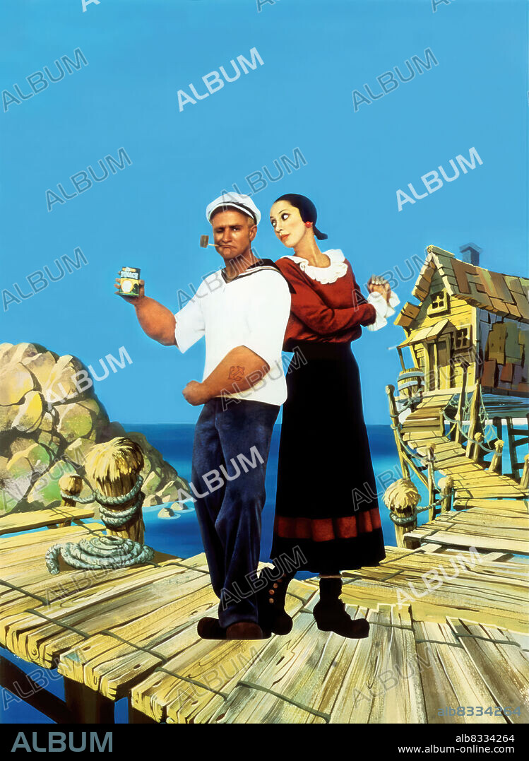 ROBIN WILLIAMS und SHELLEY DUVALL in POPEYE, 1980, unter der Regie von ROBERT ALTMAN. Copyright WALT DISNEY PRODS/PARAMOUNT.