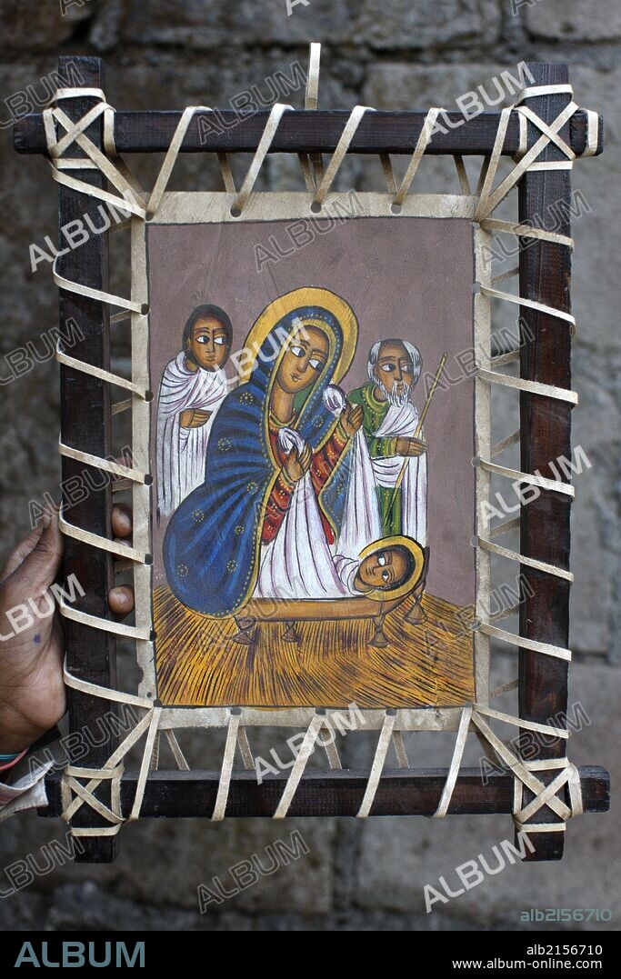 Nativity icon sold in Lalibela.
