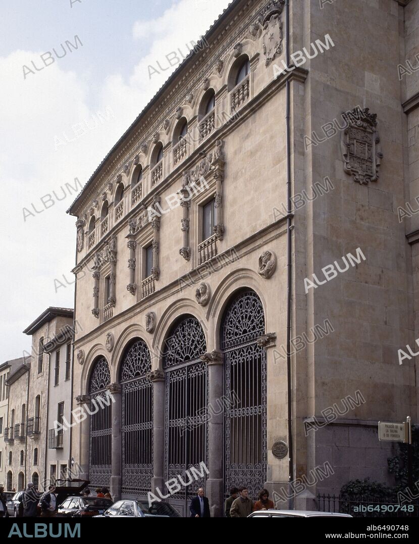 RODRIGO GIL DE HONTAÑON (1505-1577). FACHADA PRINCIPAL DEL PALACIO DE LA SALINA O PALACIO DE FONSECA CONSTRUCCION DEL SIGLO XVI CONVERTIDO EN DIPUTACION DE SALAMANCA.