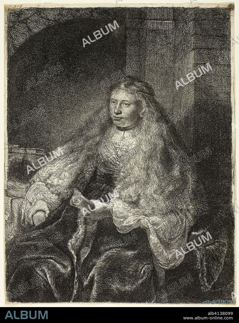 REMBRANDT HARMENSZOON VAN RIJN. The Great Jewish Bride. Rembrandt van Rijn; Dutch, 1606-1669. Date: 1635. Dimensions: 215 x 168 (image/plate); 220 x 170 mm(sheet). Etching on paper. Origin: Holland.