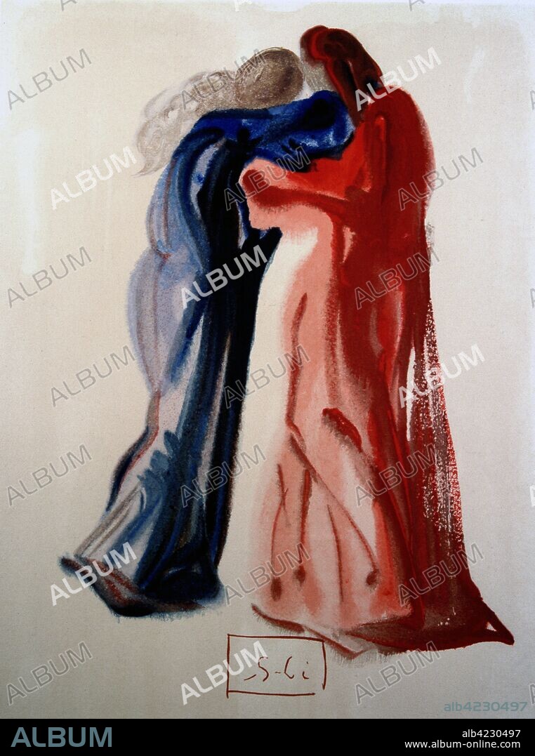 SALVADOR DALÍ. DANTE ALIGHIERI ESCRITOR ITALIANO. 1265-1231 "ENCUENTRO ENTRE DANTE Y BEATRIZ" XILOGRAFIA DE DALI PARA ILUSTRAR SU OBRA " LA DIVINA COMEDIA" CANTO XXIX. (PURGATORIO)  ATENCION: AUTOR CONTEMPORANEO SUJETO A COPYRIGHT ©. EL CLIENTE FINAL ES RESPONSABLE DE LA GESTION DE LOS DERECHOS DE AUTOR CON LAS SOCIEDADES EXISTENTES DE GESTION DE DERECHOS O DIRECTAMENTE CON LOS ORGANISMOS TITULARES DE LOS MISMOS.