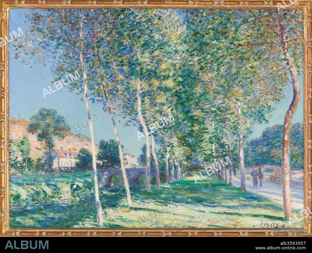 ALFRED SISLEY. The Lane of Poplars at Moret-sur-Loing.