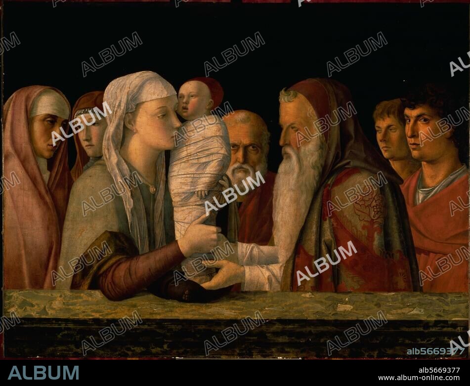 GIOVANNI BELLINI. Bellini, Giovanni c. 1430 - 1516. "Presentation in the Temple", c. 1470/80. On wood, 80 × 105cm. Venice, Pinacoteca Querini-Stampalia.