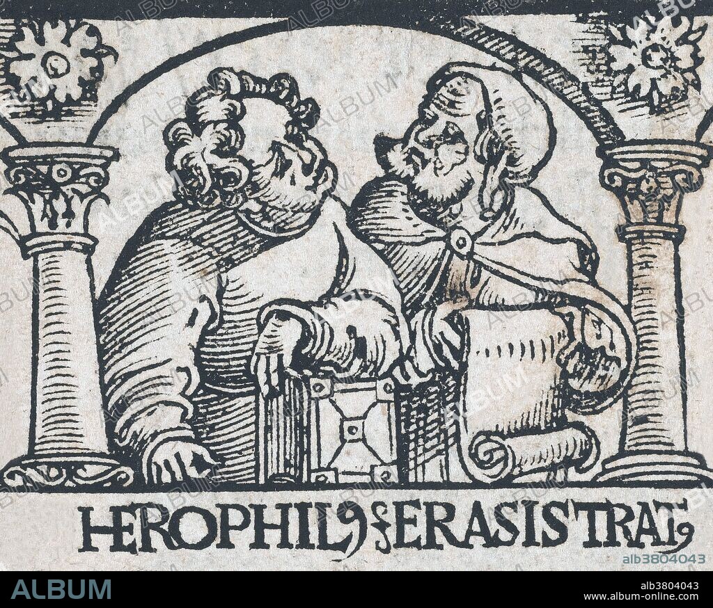 Herophilos (335/280 - 255 BC) was a Greek physician deemed to be the first anatomist. He was the first scientist to systematically perform scientific dissections of human cadavers and recorded his findings in over nine works which are all lost. Erasistratus (304 - 250 BC) was a Greek anatomist and royal physician under Seleucus I Nicator of Syria. Along with fellow physician Herophilos, he founded a school of anatomy in Alexandria. Dissections of human cadavers were banned in most places at the time, except for Alexandria. Celsus in De Medicina and the church leader Tertullian state that Herophilos vivisected at least 600 live prisoners.