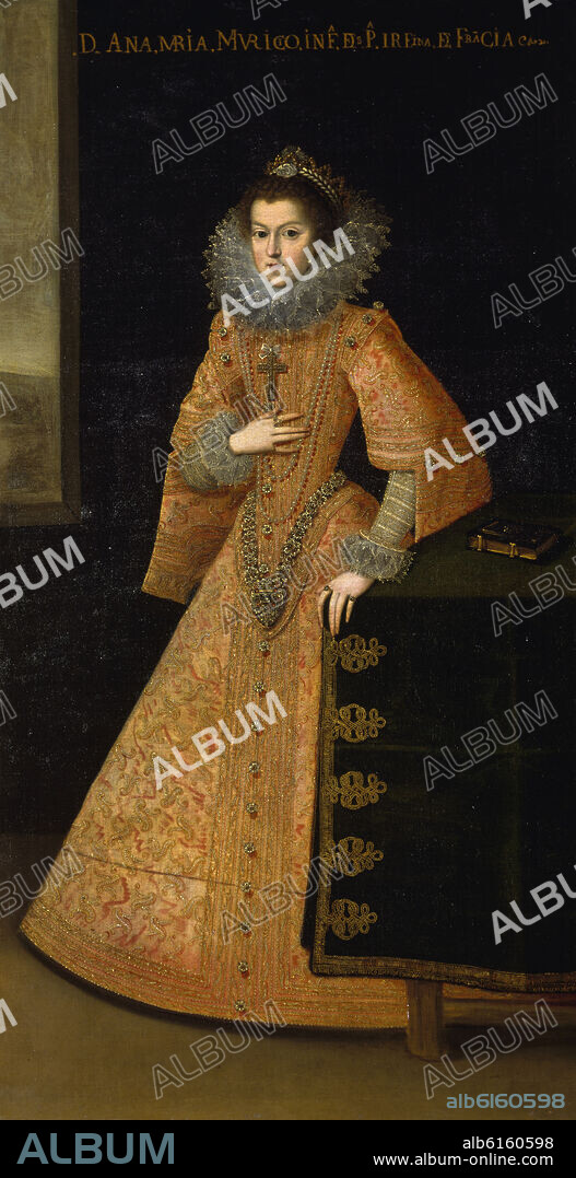 BARTOLOME GONZALEZ (1564-1627). ANA MARIA MAURICIA INFANTA DE ESPAÑA Y REINA DE FRANCIA - SIGLO XVII - BARROCO ESPAÑOL -.