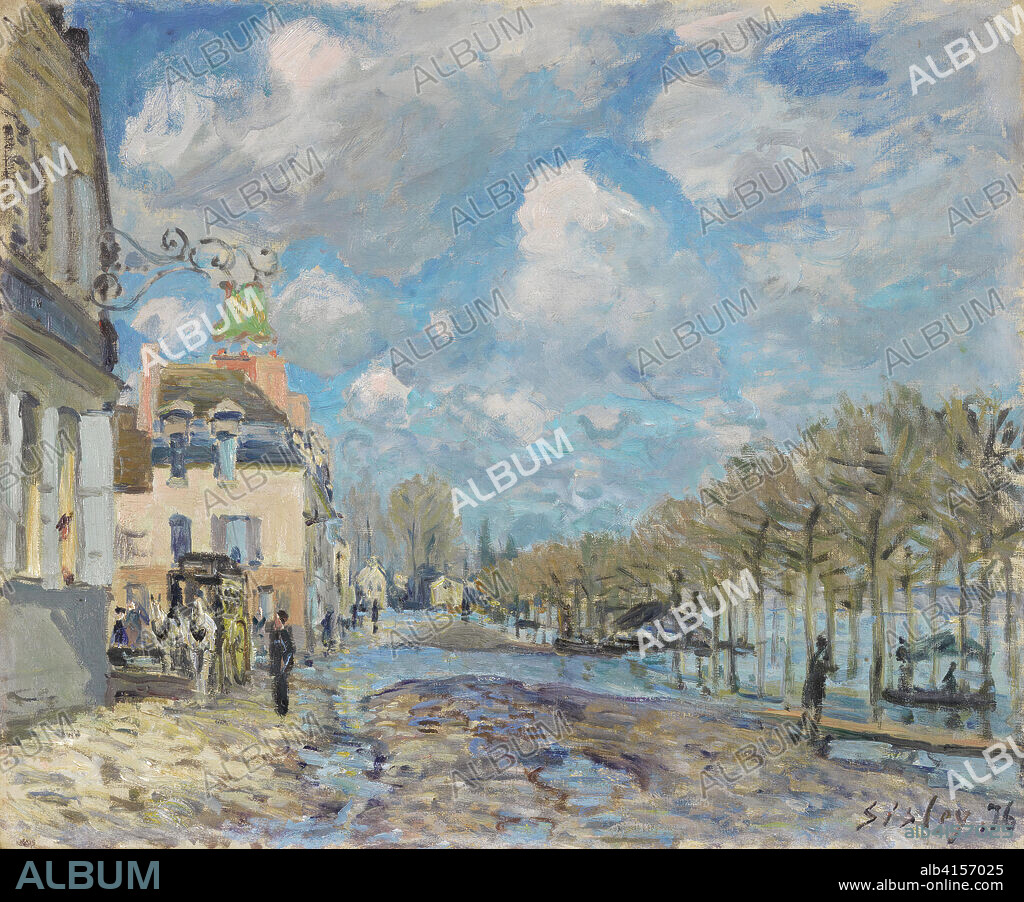 Alfred Sisley (París 1839 - Moret-sur-Loing 1899). La inundación en Port-Marly (1876). Óleo sobre lienzo. 50 x 61 cm.