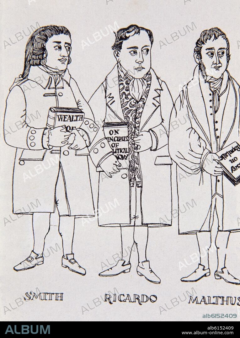 ADAM SMITH-DAVID RICARDO-ROBERT THOMAS MALTHUS-ECONOMISTAS.