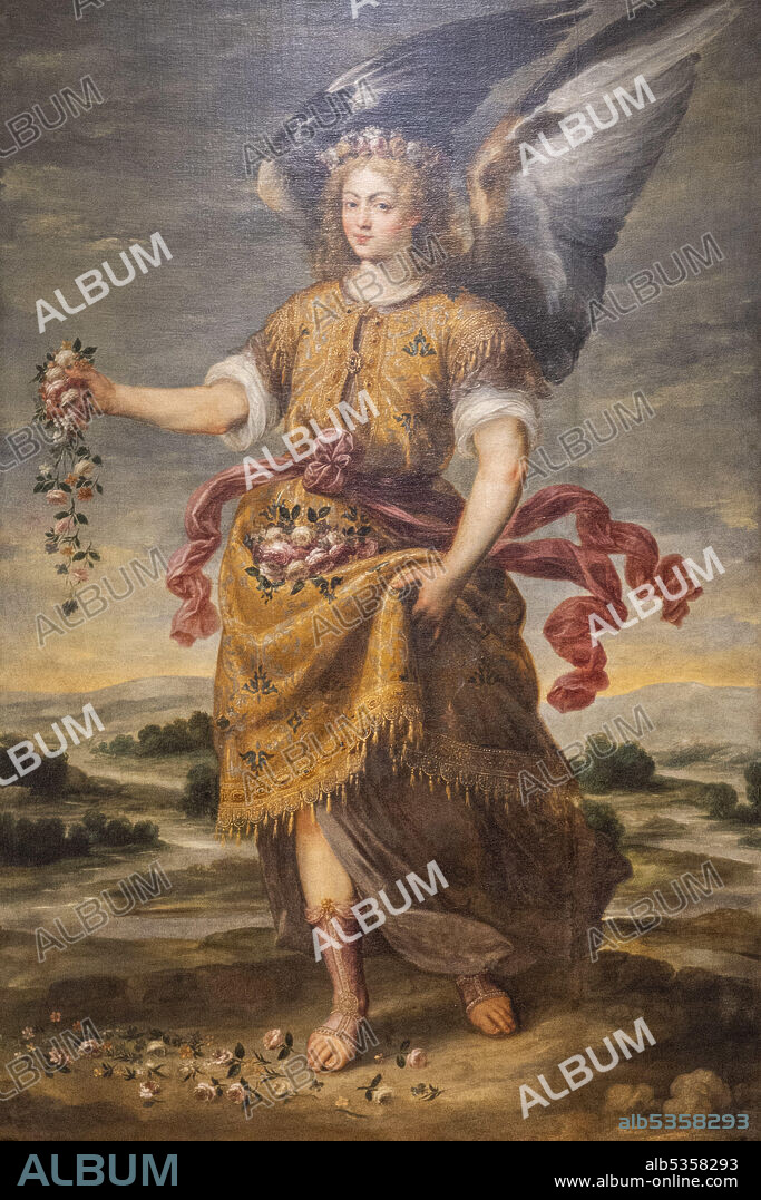 archangel Barachiel, 17th century, oil on canvas, Bartolome Roman, Mallorca, Balearic Islands, Spain.