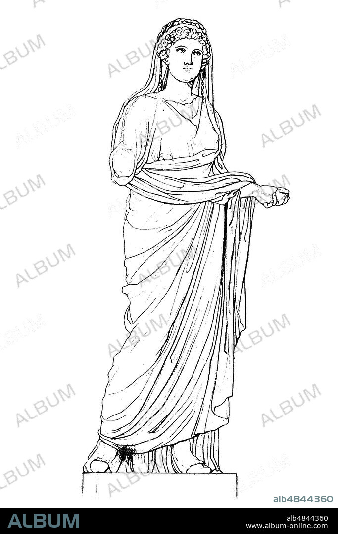 Livia Drusilla, 58 BC - 29 AD, also Julia Augusta after her formal adoption into the Julian family in AD 14, was the wife of the Roman emperor Augustus, Livia Drusilla, kurz Livia genannt, war die langjährige dritte Ehefrau des römischen Kaisers Augustus, digital improved reproduction of an historical image.