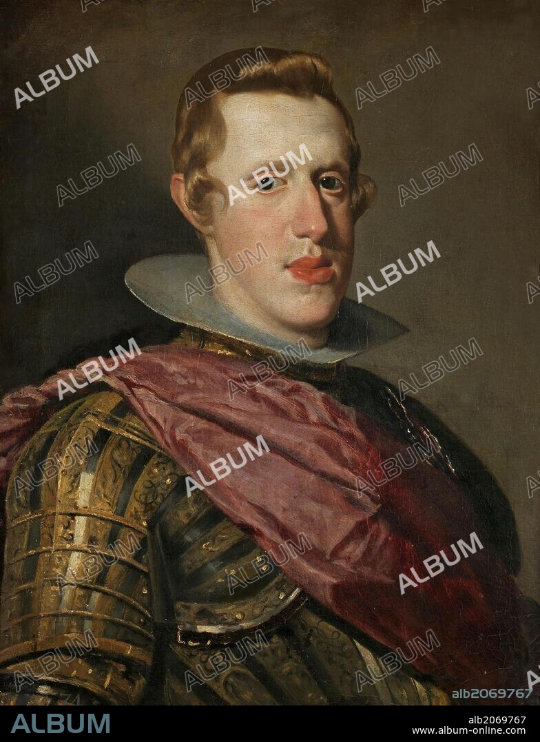 DIEGO VELÁZQUEZ. Diego Rodríguez de Silva y Velázquez / 'Felipe IV', 1626-1628, Spanish School, Oil on canvas, 57 cm x 44 cm, P01183.