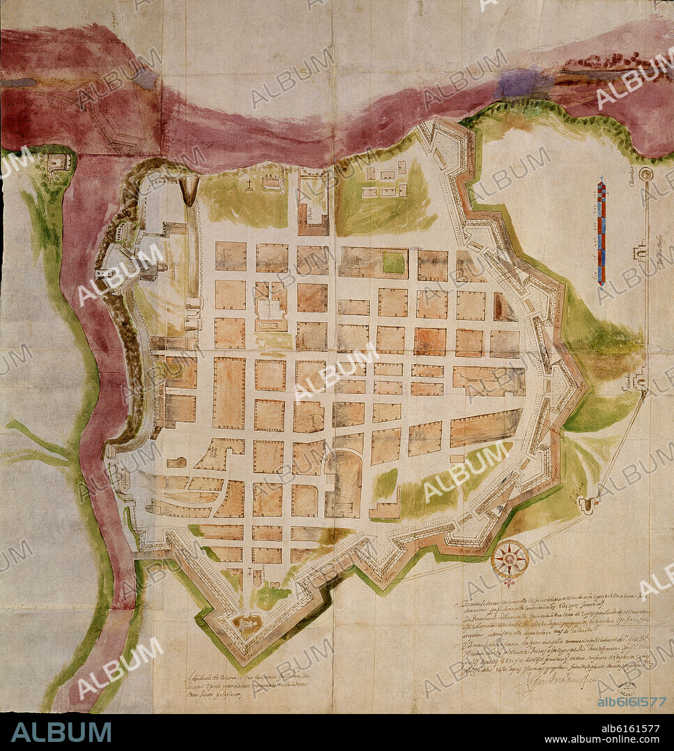 PLANO DE LA CIUDAD DE SANTO DOMINGO EN 1608.