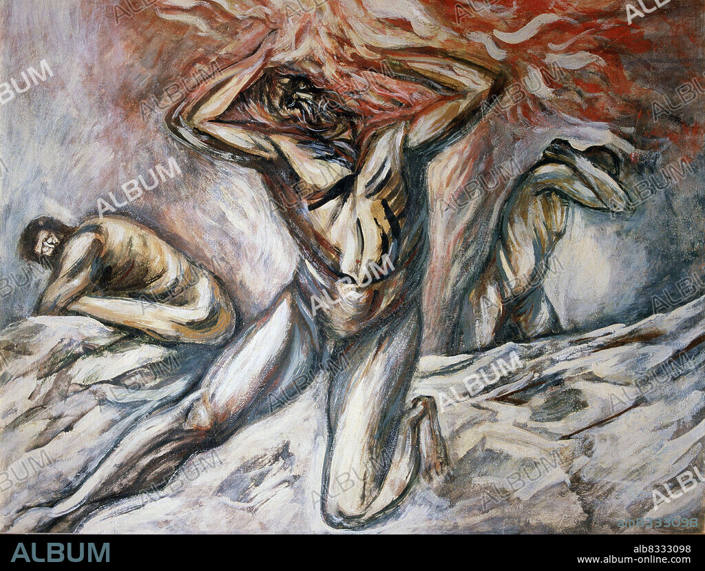 OROZCO , JOSE CLEMENTE. PINTOR MEXICANO . 1883 - 1949. " PROMETEO " , AÑO 1930. TEMPERA SOBRE MASONITA.. MUSEO DE ARTE MODERNO. MEXICO DF. ATENCION: AUTOR CONTEMPORANEO SUJETO A COPYRIGHT ©. EL CLIENTE FINAL ES RESPONSABLE DE LA GESTION DE LOS DERECHOS DE AUTOR CON LAS SOCIEDADES EXISTENTES DE GESTION DE DERECHOS O DIRECTAMENTE CON LOS ORGANISMOS TITULARES DE LOS MISMOS.