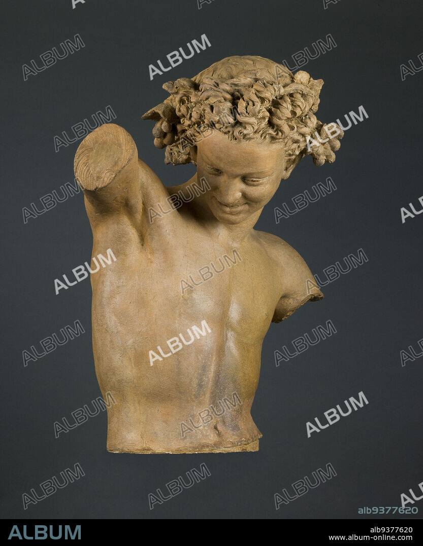Male Torso, Spirit of the Dance, attributed to Jean-Baptiste Carpeaux, French, 18271875, c.187075, Terracotta, Made in France, Europe, Sculpture, 22 7/8 x 17 1/2 x 11 3/4 in. (58.1 x 44.5 x 29.8 cm).