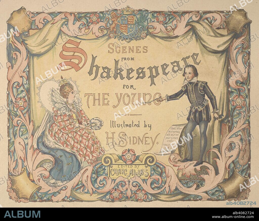 H SIDNEY and CHARLES ALIAS. Title page. Scenes from Shakespeare, for the Young. Illustrated by H. Sidney ... Preface by E. L. Blanchard, etc. London : A. Hays, 1885. Source: 1871.e.4 Title page.