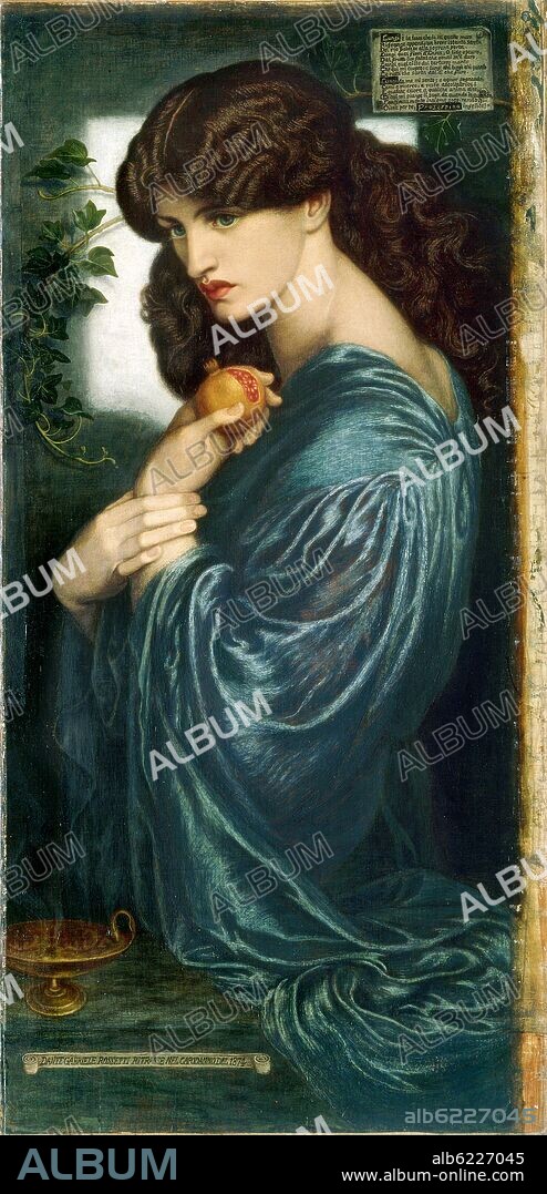 DANTE GABRIEL ROSSETTI. Proserpine, 1874. 
Oil on canvas, 1251 x 610 mm. 
N05064.