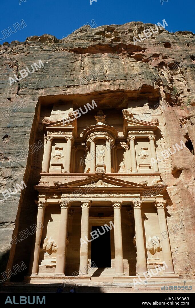 Petra. Importante enclave arqueológico en Jordania. Capital del antiguo reino Nabateo.