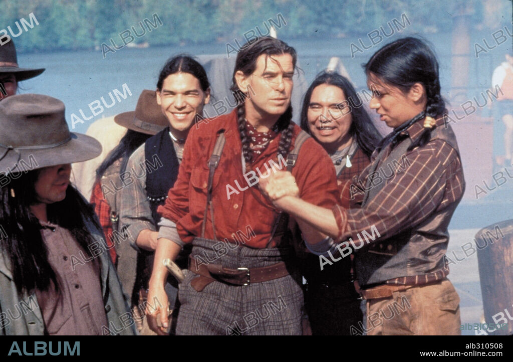 PIERCE BROSNAN in GREY OWL, 1999, directed by RICHARD ATTENBOROUGH. Copyright LARGO ENTERTAINMENT.