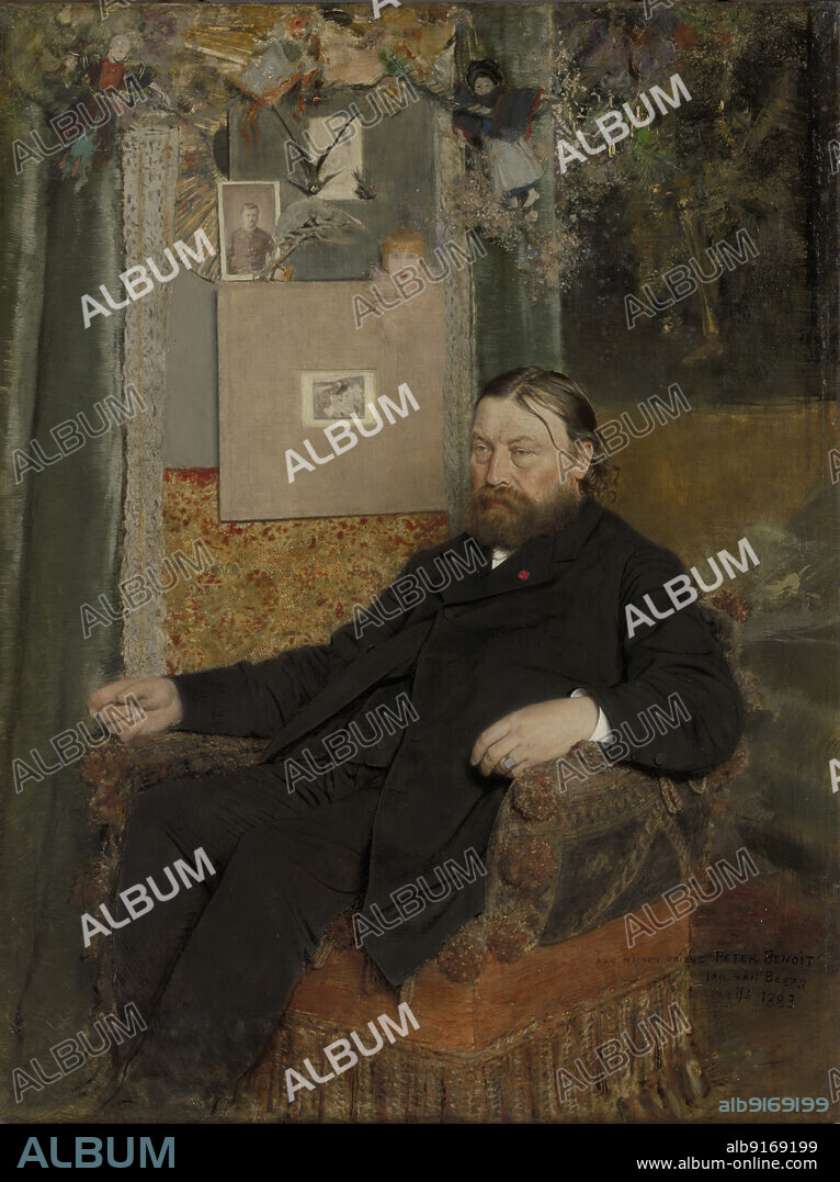 JAN VAN BEERS. Portrait of the composer Peter Benoit (1834-1901).