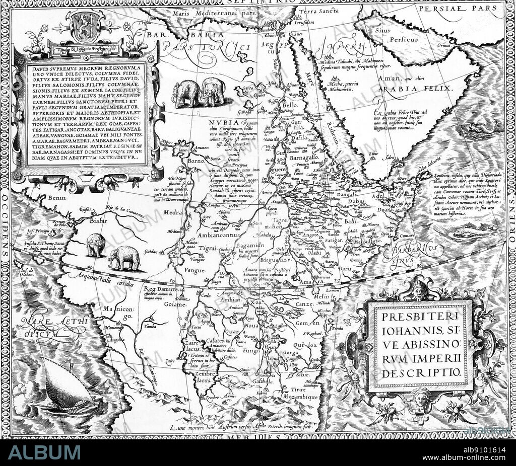 The kingdom of the Negus of Abyssinia, 'Prester John'.