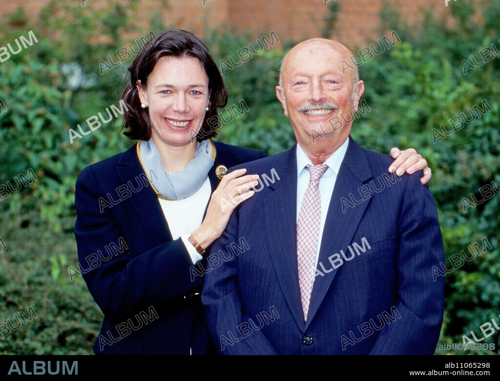 Katharina Trebitsch, German film producer, with her father Gyula, Germany around 1999.