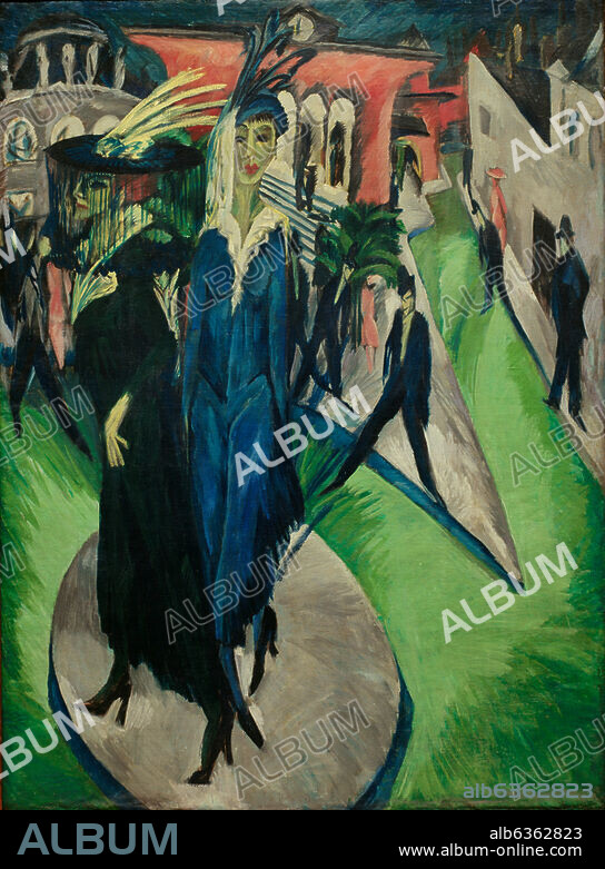 ERNST LUDWIG KIRCHNER. Kirchner, Ernst Ludwig 1880-1938. "Potsdamer Platz", 1914. Öl auf Leinwand, 200 × 150 cm. Inv. NG 7/99. Berlin, SMB, Nationalgalerie.