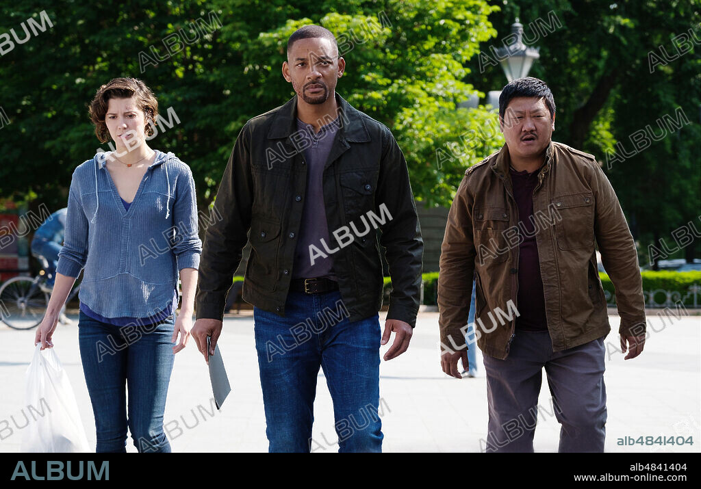 BENEDICT WONG, MARY ELIZABETH WINSTEAD and WILL SMITH in GEMINI MAN, 2019, directed by ANG LEE. Copyright JERRY BRUCKHEIMER FILMS.