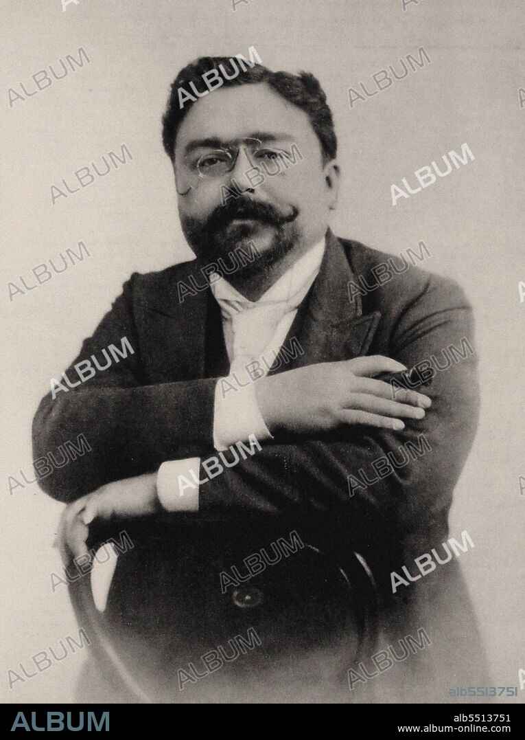 BARCELONA PHOTO STUDIO ESPLUGAS. Portrait of the pianist and composer Isaac Albéniz (1860-1909).