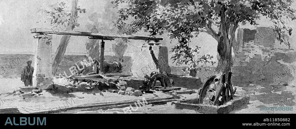 The stronghold of the copts: The coptic city in Cairo. Very sacred to the copts, the well of the Virgin at Matarie, near which,under a tree, the holy family are believed to have rested. 4 March 1911.