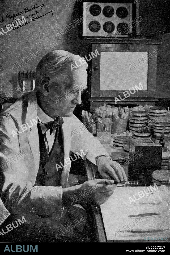 ALEXANDER FLEMING (1881/1955) - MEDICO INGLES DESCUBRIDOR DE LA PENICILINA.