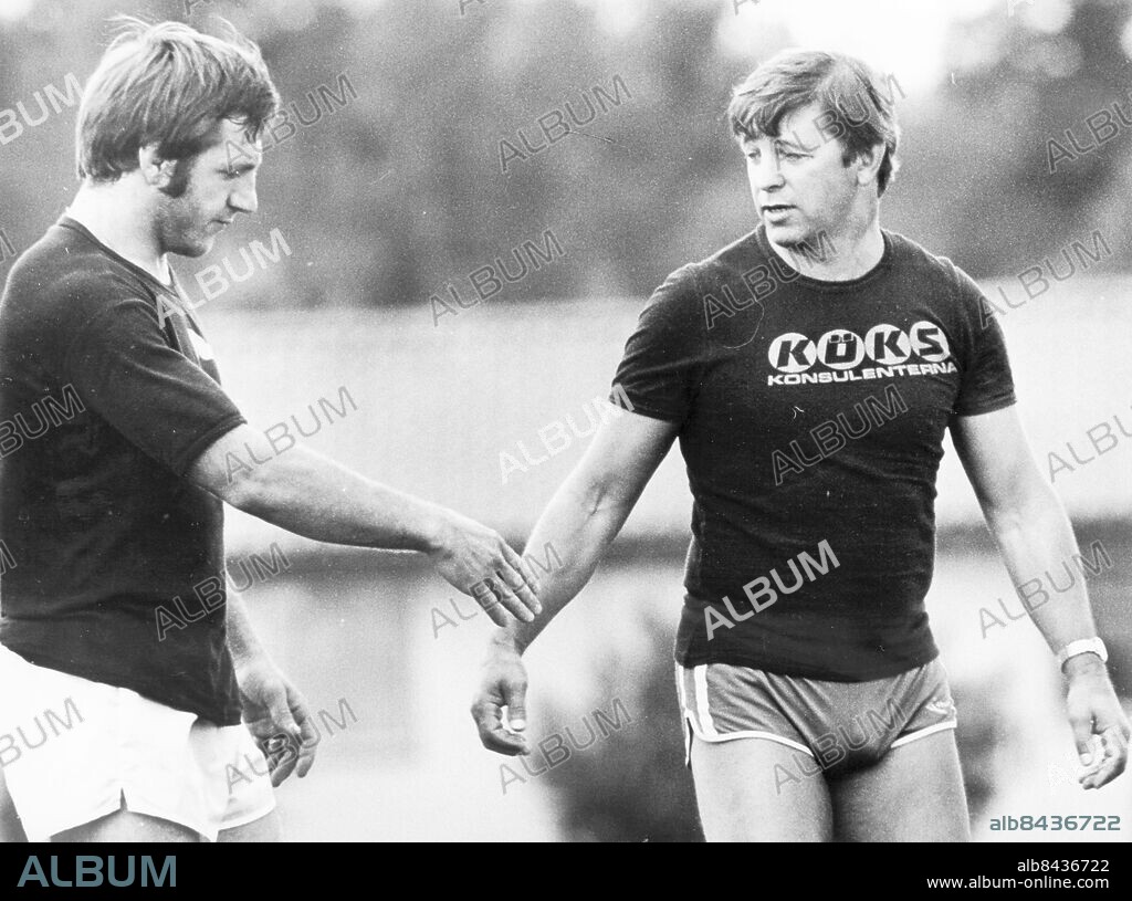 GÖTEBORG 1978-07-27.. Brottaren Lennart Lundell och tränaren Bernt Öhrbom. *** Local Caption *** GP Foto: Bengt Magnuzon / Kamerareportage / TT / Kod: 2524.