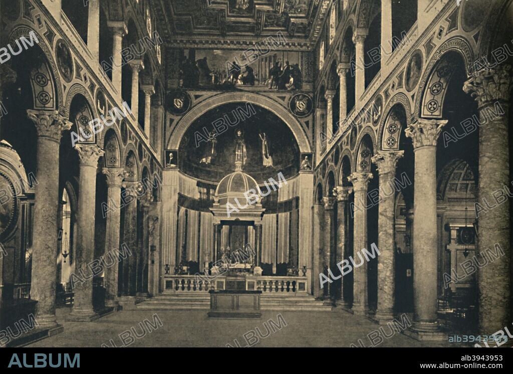 'Roma - Basilica of St. Agnes outside the walls on the Street Nomentana', 1910. From Cento Vedute Classiche di Roma. [Enrico Verdesi, Rome, 1910].