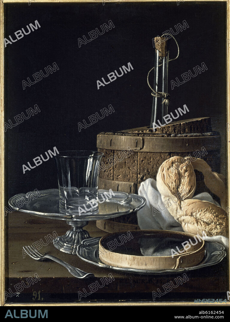 LUIS MELENDEZ. BODEGON: CAJA DE DULCE, ROSCA Y OTROS OBJETOS - 1770 - OLEO/LIENZO - 49 x 37 cm - NP 906 - BARROCO ESPAÑOL.