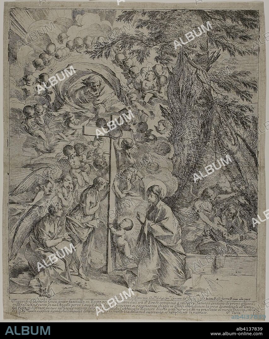 The Dream of Saint Joseph. Pietro Testa; Italian, 1611/12-1650. Date: 1635-1637. Dimensions: 370 x 301 mm (plate); 381 x 316 mm (sheet). Etching on cream laid paper. Origin: Italy.